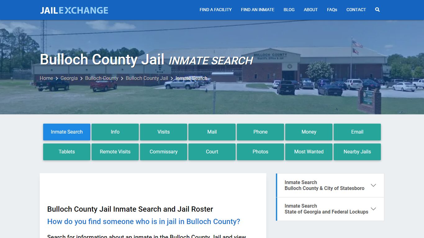 Inmate Search: Roster & Mugshots - Bulloch County Jail, GA